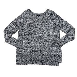 American Eagle Sweater Women’s L V Neck Black Casual Long Sleeve Pullover Top